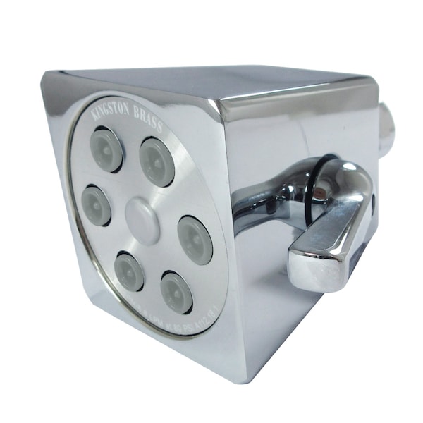 Shower Head, Polished Chrome, Wall Mount